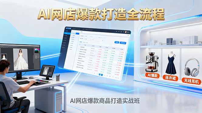 AI网店爆款商品打造实战班：AI技术实现商品图智能处理，快速搭建AI网店-资源共享
