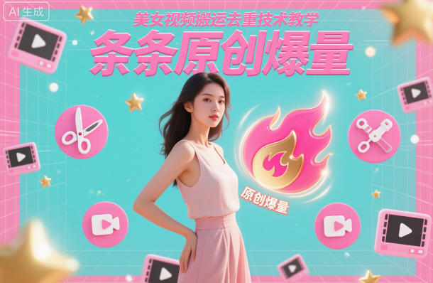 美女视频搬运去重技术教学，条条原创爆量-资源共享