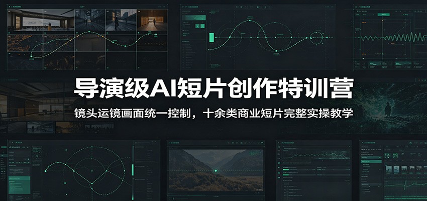 导演级AI短片创作特训营:镜头运镜画面统一控制,十余类商业短片完整实操教学(更新)-资源共享