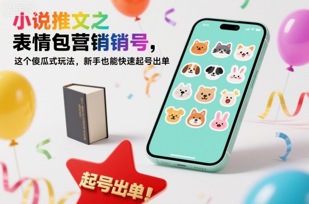 小说推文之表情包营销号，这个傻瓜式玩法，新手也能快速起号出单-资源共享