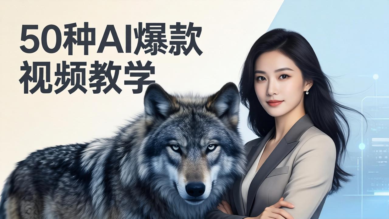 50种AI爆款视频教学：影视级古诗词+治愈萌宠+山海经蛟龙，高阶宝典商业落地-资源共享