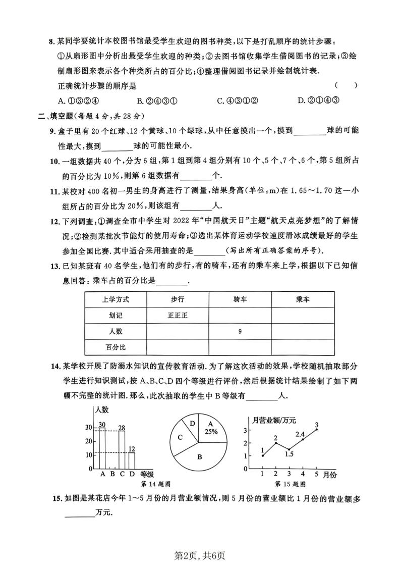 六年级下数学第三单元质量检测卷《沪教版》(2)-资源共享
