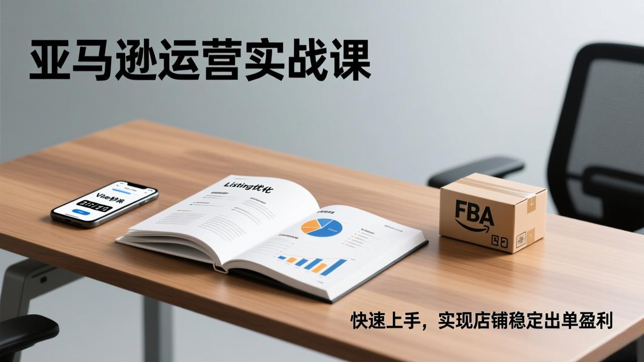 亚马逊运营实战课，Listing优化、Vine秒杀、FBA发货，快速上手，实现店铺稳定出单盈利-资源共享