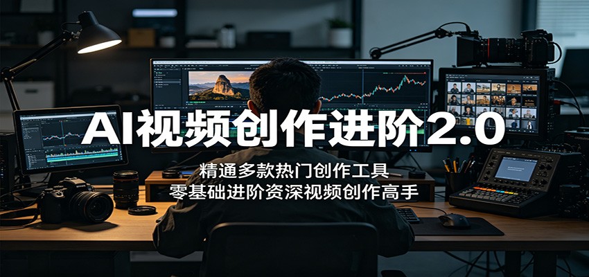 AI视频创作进阶2.0:精通多款热门创作工具,零基础进阶资深视频创作高手-资源共享