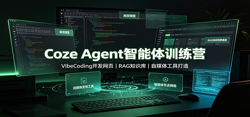 Coze Agent智能体训练营:VibeCoding开发网页,RAG知识库,自媒体工具打造-资源共享