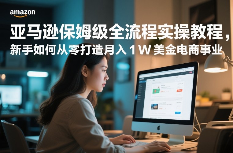 亚马逊保姆级全流程实操教程，新手如何从零打造月入1W美金电商事业-资源共享