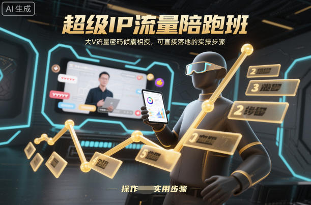 超级IP流量陪跑班，大V流量密码倾囊相授，可直接落地的实操步骤-资源共享