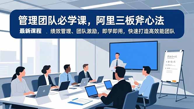 管理团队必学课，阿里三板斧心法、绩效管理、团队激励，即学即用，快速打造高效能团队-资源共享