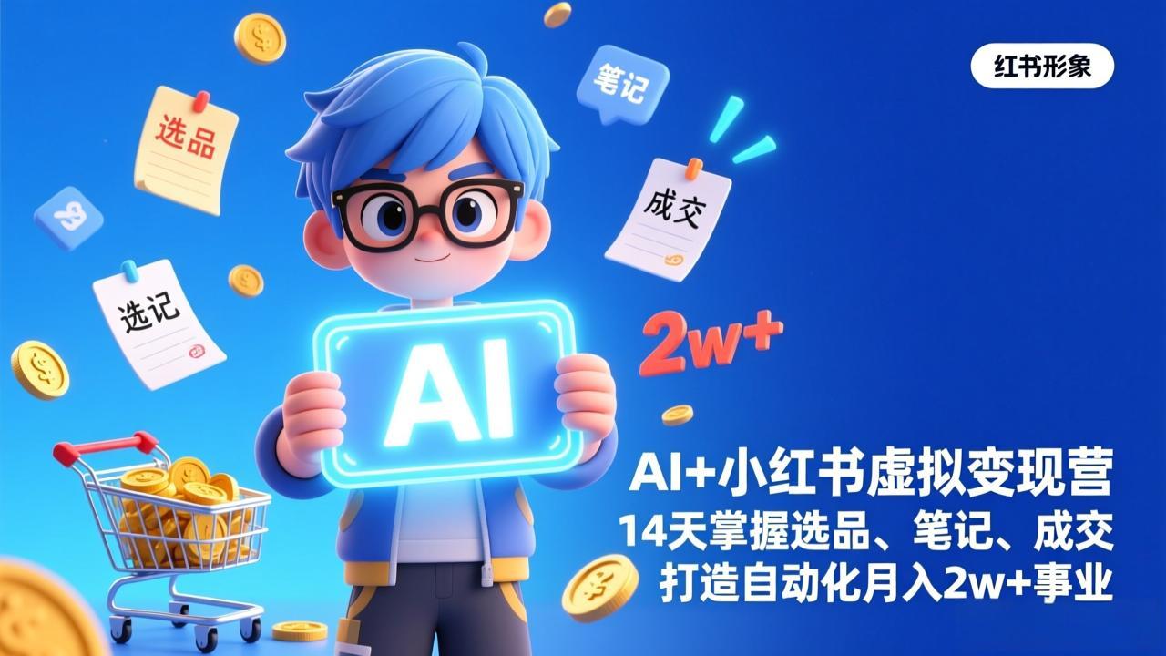 AI+小红书虚拟变现营(完结-资源共享