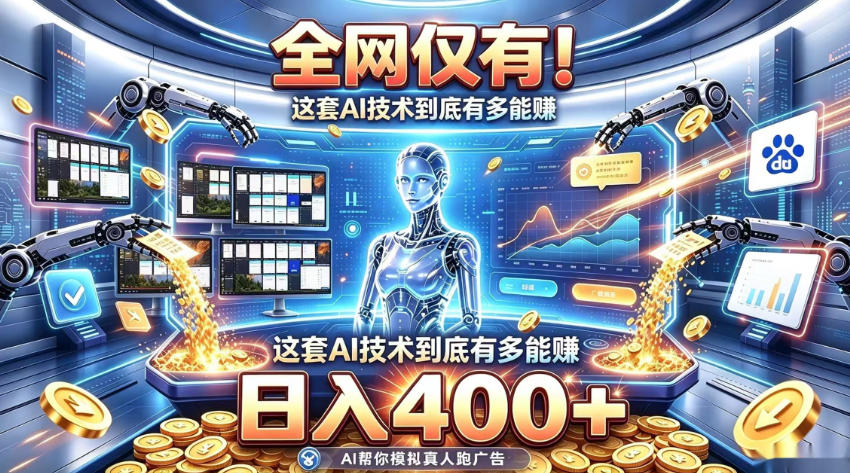 全网仅有!这套AI技术到底有多能賺,日入400+,无需人工干预,实现真正被动变现【揭秘】-资源共享
