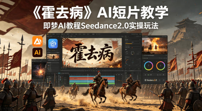 《霍去病》AI短片教学，即梦AI教程Seedance2.0实操玩法-资源共享