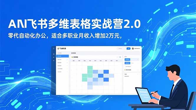 AI+飞书多维表格实战营2.0：零代码自动化办公，适合多职业月收入增加2万元-资源共享