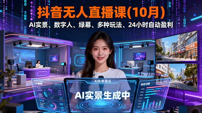 抖音无人直播课(10月-资源共享
