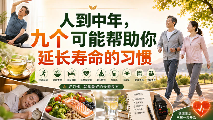 付费文章:人到中年,九个可能帮助你延长寿命的习惯-资源共享