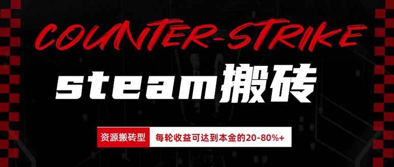 （20275期）Steam搬砖，每轮收益为本金的20-80%，平均每天仅需半小时，新人轻松上手