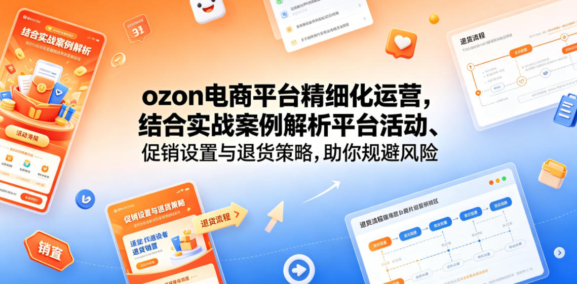 ozon电商平台精细化运营,结合实战案例解析平台活动、促销设置与退货策略,助你规避风险、提升销量-资源共享