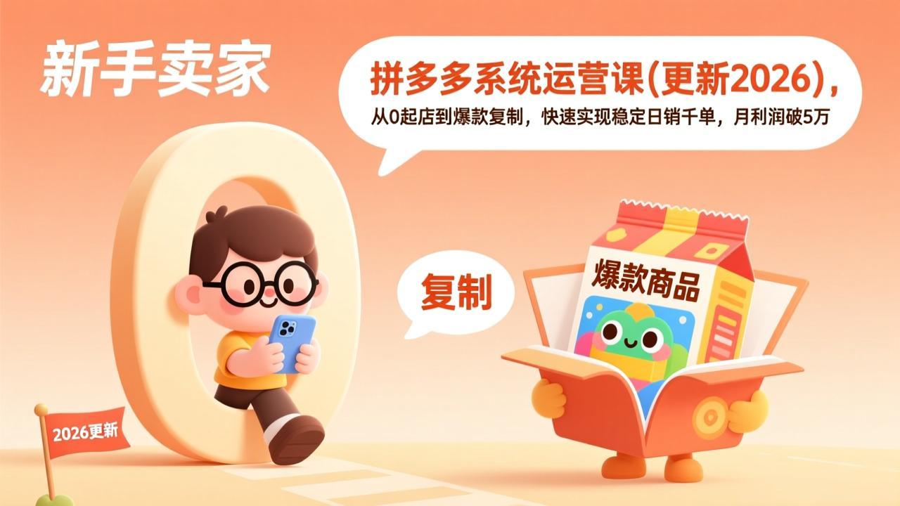 拼多多系统运营课(更新2026-资源共享