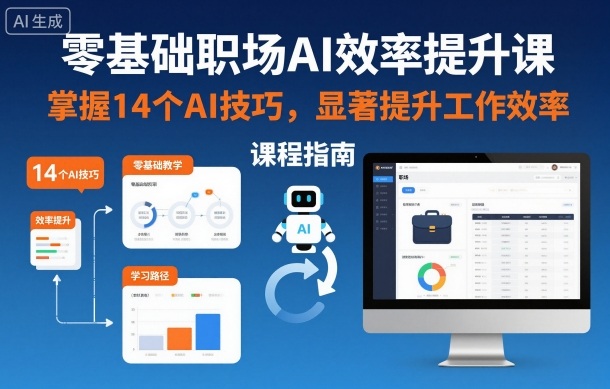 零基础职场AI效率提升课，掌握14个AI技巧，显著提升工作效率-资源共享