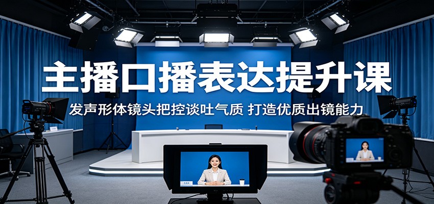 主播口播表达提升课:发声形体镜头把控谈吐气质,打造优质出镜能力-资源共享