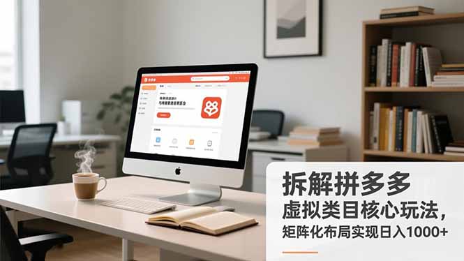 拆解拼多多虚拟类目核心玩法，矩阵化布局实现日入1000+-资源共享