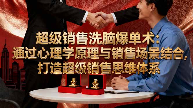 超级销售洗脑爆单术：通过心理学原理与销售场景结合,打造超级销售思维体系-资源共享