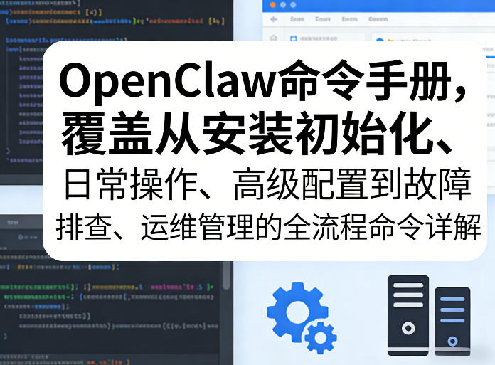 OpenClaw命令手册，覆盖从安装初始化、日常操作、高级配置到故障排查、运维管理的全流程命令详解-资源共享