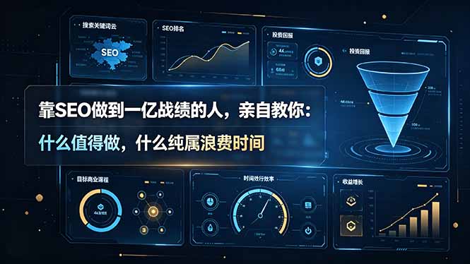 靠SEO做到一亿战绩的人,亲自教你:什么值得做,什么纯属浪费时间【原创双语字幕】-资源共享