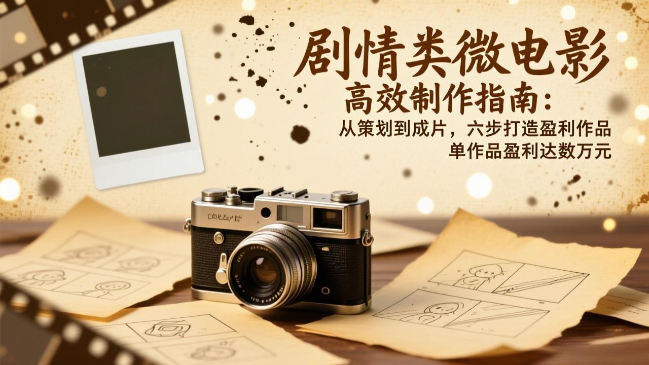 剧情类微电影高效制作指南：从策划到成片，六步打造盈利作品，单作品盈利达数万元-资源共享