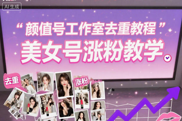 颜值号工作室去重教程，美女号涨粉教学-资源共享