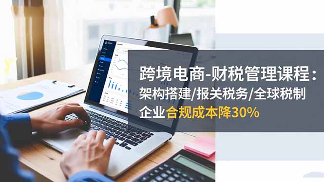 跨境电商-财税管理课程：架构搭建/报关税务/全球税制，企业合规成本降30%-资源共享