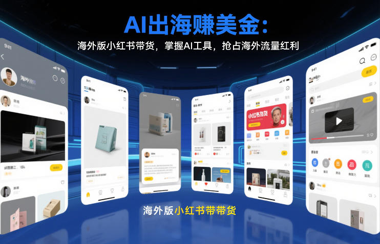 AI出海賺美金：海外版小红书带货，掌握AI工具，抢占海外流量红利(更新2026)-资源共享