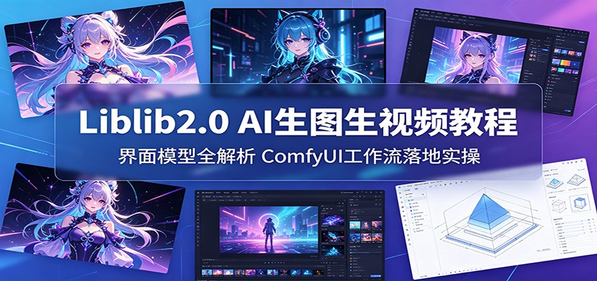 Liblib2.0 AI生图生视频教程:界面模型全解析,ComfyUI工作流落地实操-资源共享
