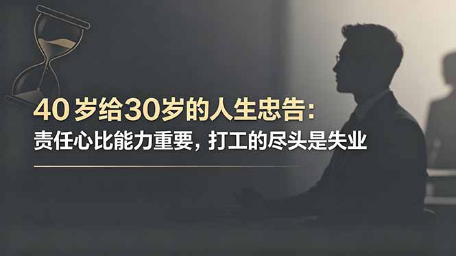 付费文章:40岁给30岁的人生忠告:责任心比能力重要,打工的尽头是失业-资源共享