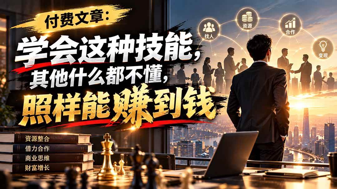 (20920期)付费文章:学会这种技能,其他什么都不懂,照样能賺到钱-资源共享