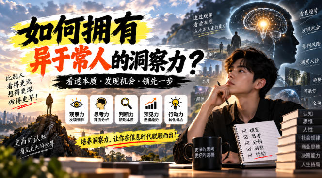 某公众号付费文章：如何拥有异于常人的洞察力？-资源共享