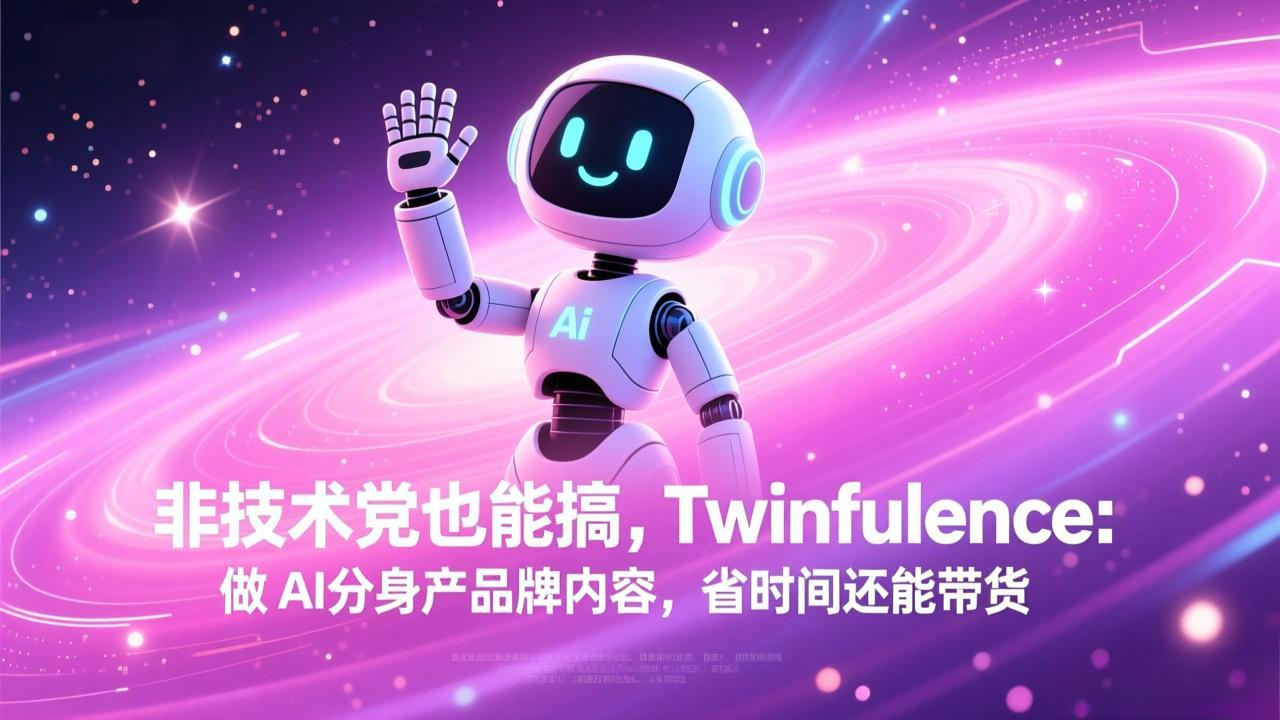 非技术党也能搞!Twinfluence:做 AI 分身产品牌内容,省时间还能带货-资源共享