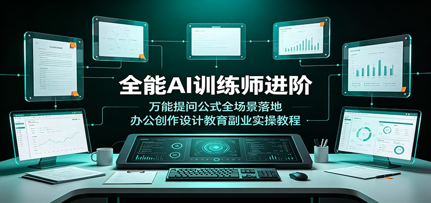 全能AI训练师进阶:万能提问公式全场景落地,办公创作设计教育副业实操教程-资源共享