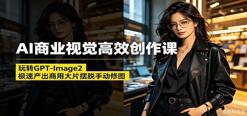 AI商业视觉高效创作课：玩转GPT-Image2，极速产出商用大片摆脱手动修图(更新)-资源共享