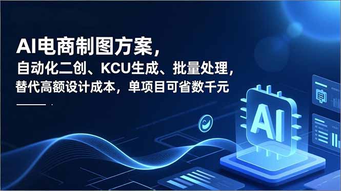 AI电商制图方案，自动化二创、SKU生成、批量处理，替代高额设计成本，单项目可省数千元-资源共享