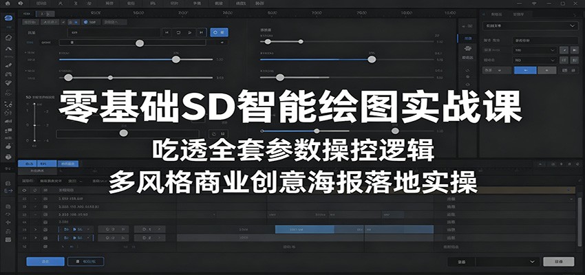 零基础SD智能绘图实战课:吃透全套参数操控逻辑,多风格商业创意海报落地实操-资源共享