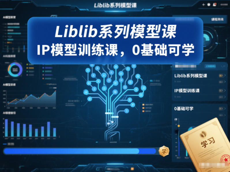 Liblib系列模型课，IP模型训练课，0基础可学-资源共享