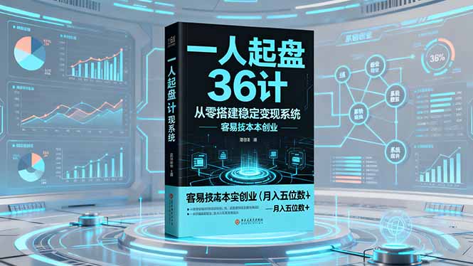 一人起盘36计：从零搭建稳定变现系统，实现低成本创业，月入五位数+-资源共享
