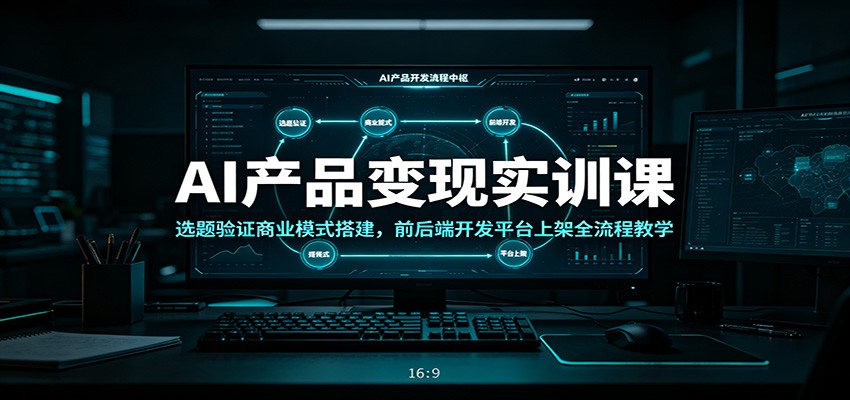 AI产品变现实训课:选题验证商业模式搭建,前后端开发平台上架全流程教学-资源共享