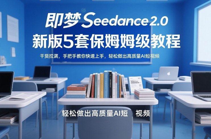 即梦Seedance2.0新版5套保姆级教程，干货拉满，手把手教你快速上手，轻松做出高质量AI短视频-资源共享