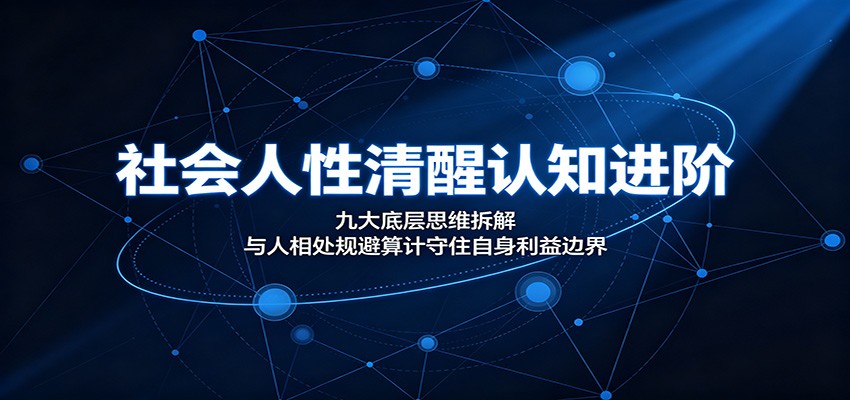 社会人性清醒认知进阶：九大底层思维拆解，与人相处规避算计守住自身利益边界-资源共享