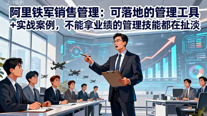 阿里铁军销售管理：可落地的管理工具+实战案例，不能拿业绩的管理都在扯淡-资源共享