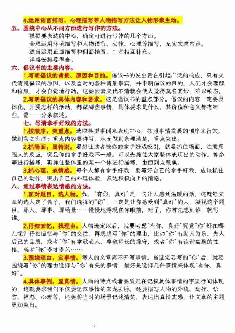 六上语文期末备考之习作攻略-资源共享