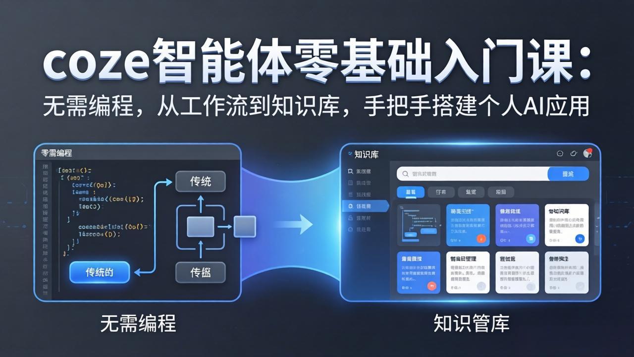 coze智能体零基础入门课：无需编程，从工作流到知识库，手把手搭建个人AI应用-资源共享