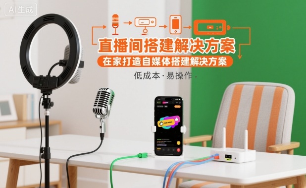 直播间搭建解决方案，在家打造自媒体搭建解决方案-资源共享