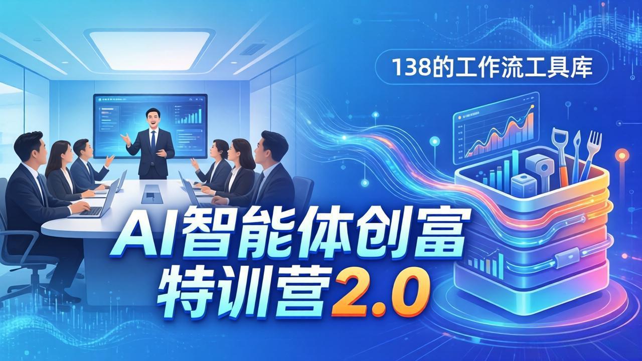 AI智能体创富训练营2.0：3天闭门直播+视频课+工具库，从0到1搭建智能体附138个工作流-资源共享